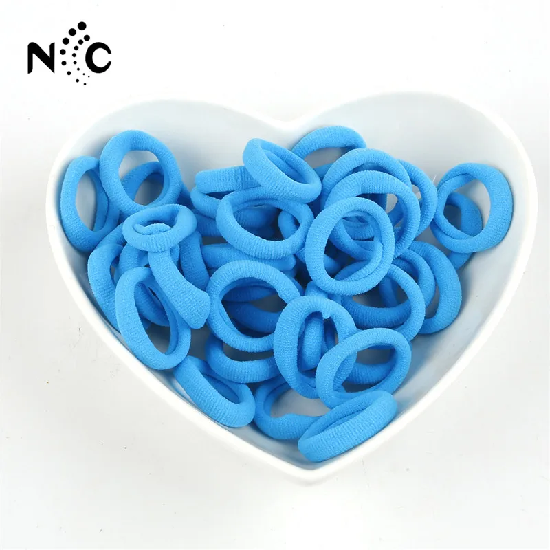 Blue 3cm 40pcs 40/100 шт. для девочек маленькое кольцо нейлон резинки для волос хвост держатель резиновый трос резинка для волос галстук Резинки Детские аксессуары для волос Головные уборы - Цвет: Blue 3cm 40pcs