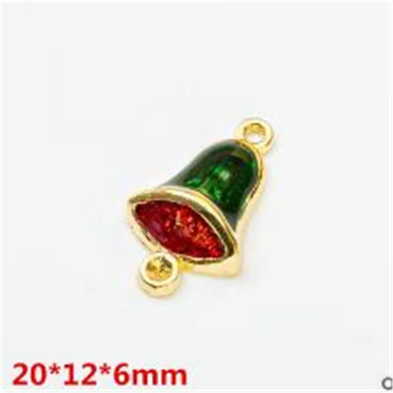 15pcs/lot Mixed Alloy Christmas Crafts Necklace Pendant Colorful DIY Handmade Bracelet Bangle Charms Accessories Jewelry | Украшения и