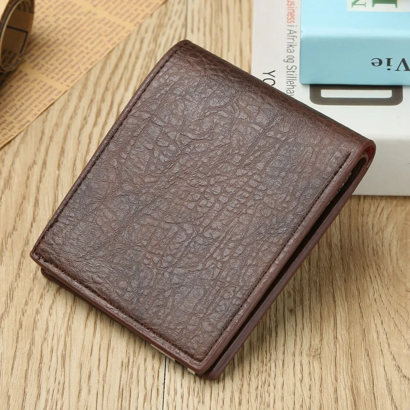 Мужской кошелек мужской тонкий короткий из натуральной кожи 2019 кошелек|Мужские