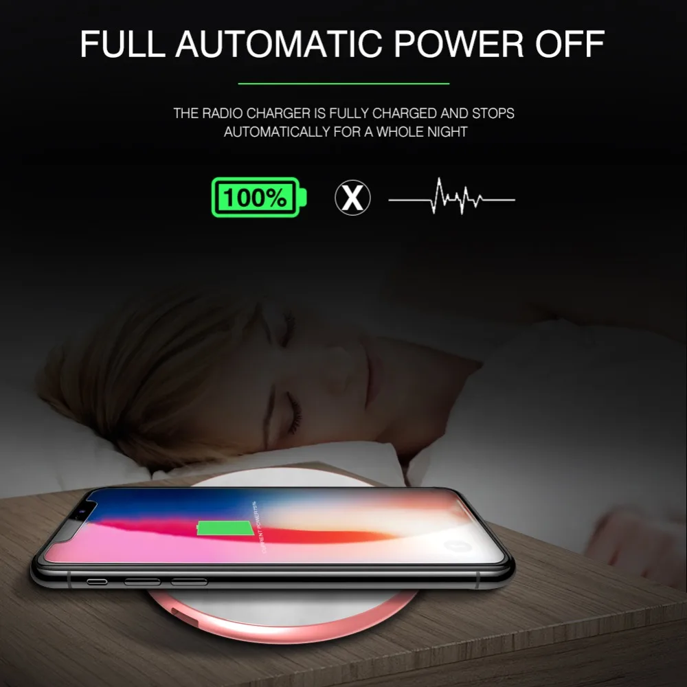 VDIAG V8 10 Вт быстро черный Беспроводной зарядного устройства поддержка устройств