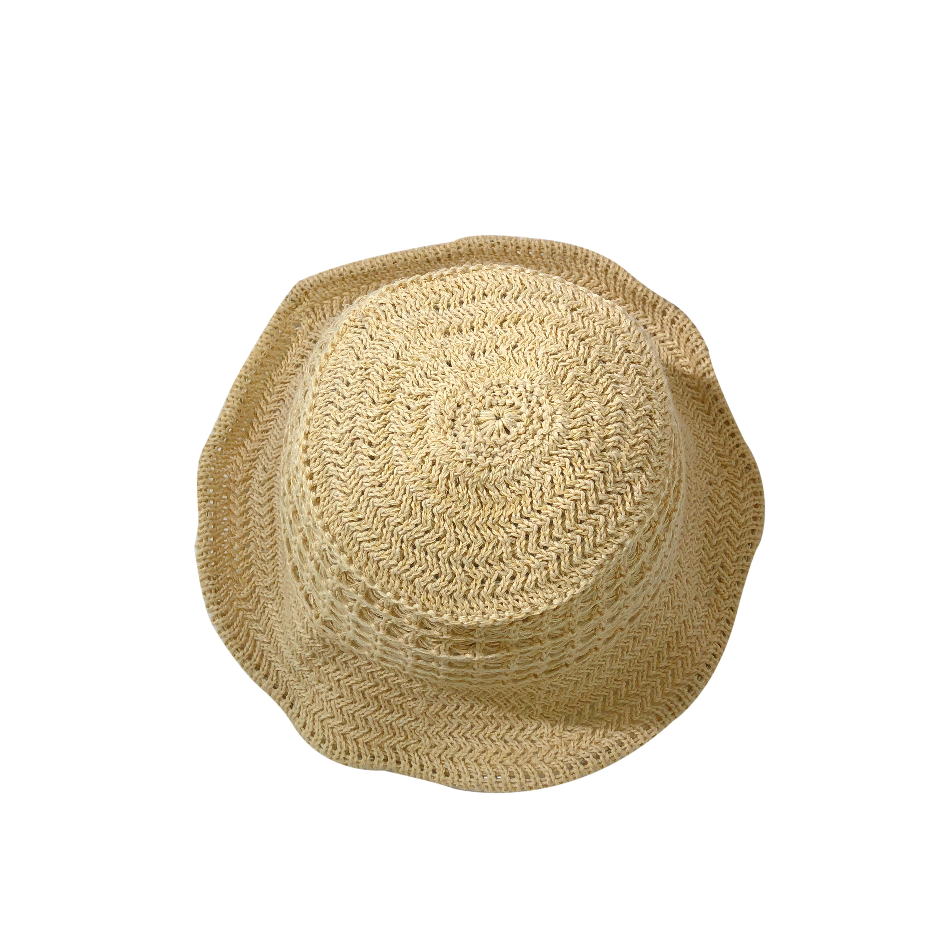 Летние шляпы от солнца Женская мода Девушка соломенная лента для пляжная шляпа с