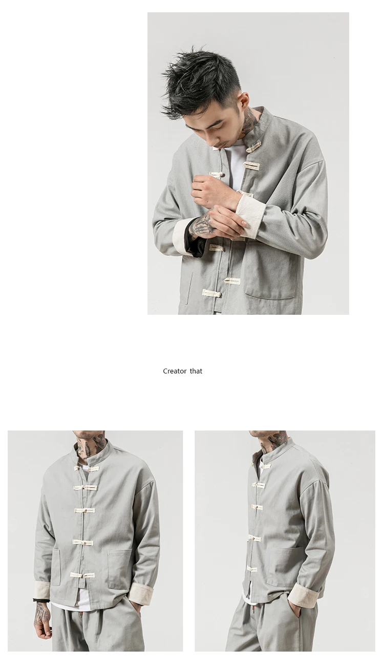 Sinicism Store Мужская ветровка, мужская повседневная черная однотонная куртка-бомбер с карманами, Мужская Ретро модная куртка на пуговицах в стиле Харадзюку