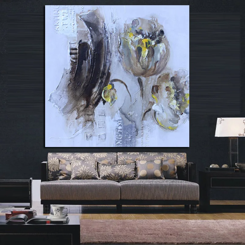 Абстрактная Хризантема акварельная картина маслом на холсте художественный