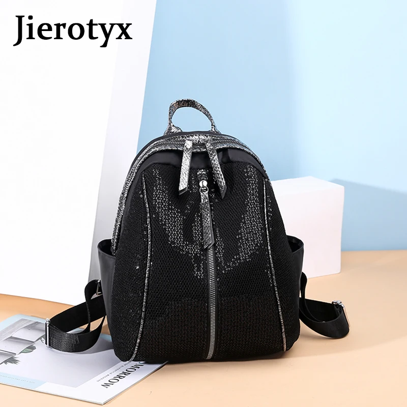 JIEROTYX 2019 женский рюкзак женская новая модная Высококачественная сумка блестящий