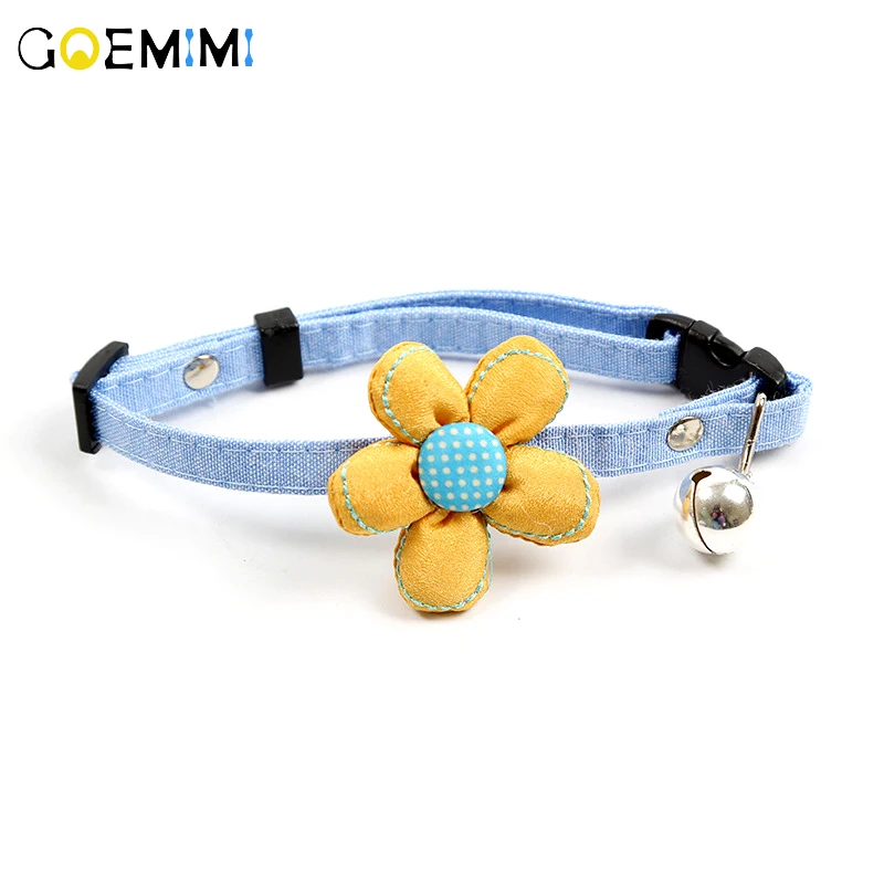 

Breakaway Cat Dog Pet Collar Bell Dot Flower Knot Cat Collar Adjustable Buckle Necklace Puppy Dog Collar Pet Supplies