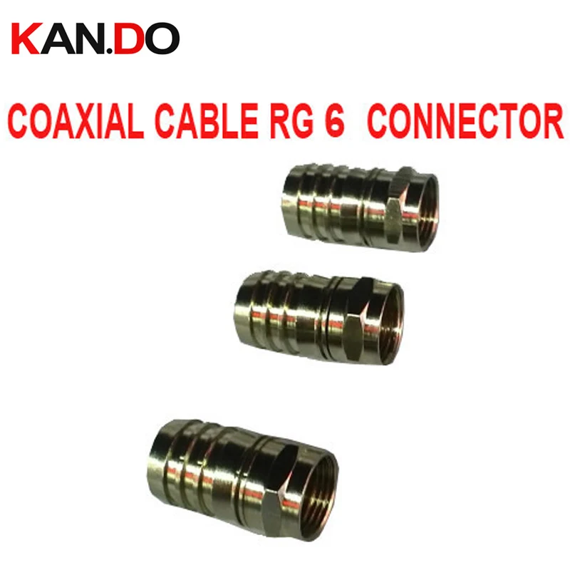

100pcs / Lot CATV Cable RG 6 F Connector Coaxial CATV Feeder Booster Use Wire F Connecter For CCTV Wire