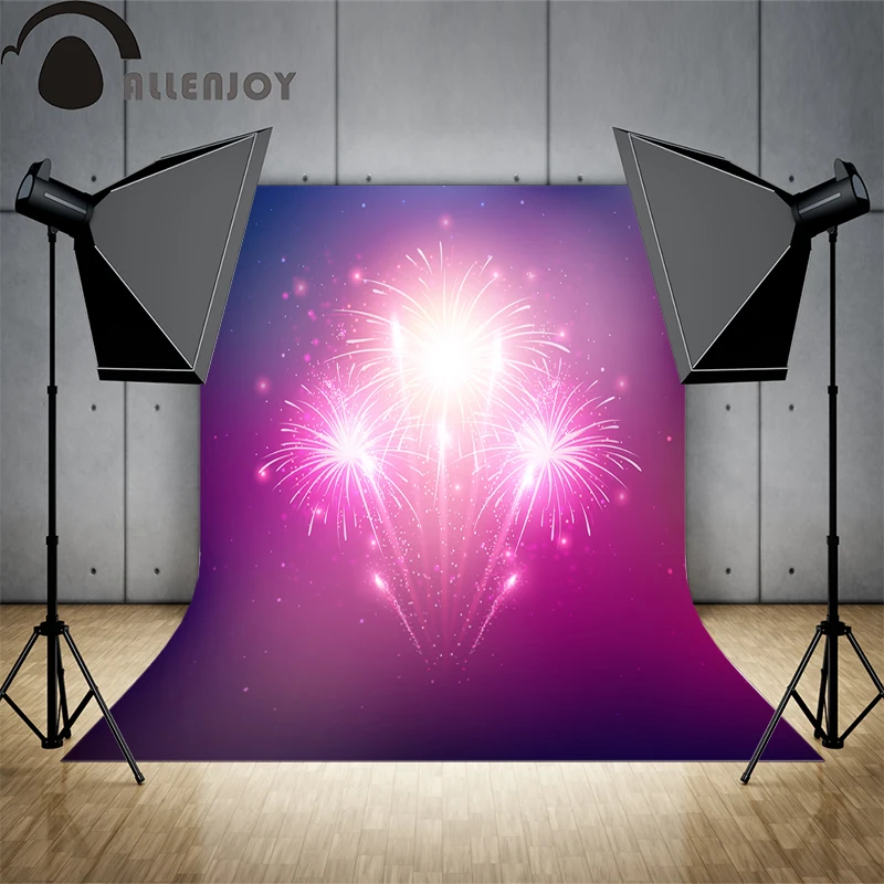 Allenjoy photocall New Year fireworks pink beautiful firecrackers bright backdrop for photo shoots backgrounds photography | Электроника