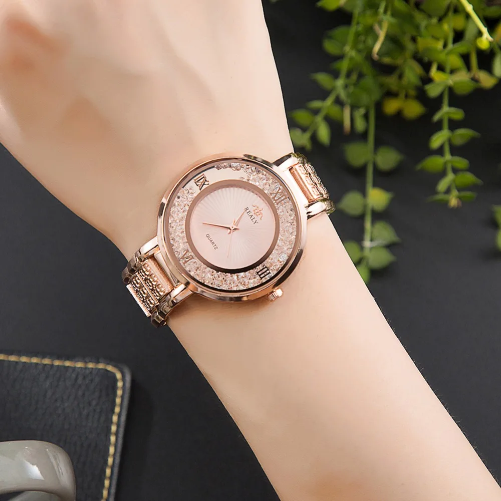 Женские часы 2018 дизайнерские круглые с циферблатом смарт браслет 3 вида цветов