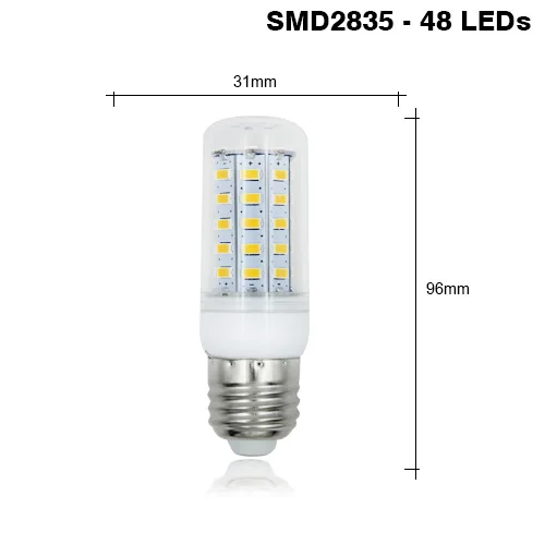 48 Leds PARKSON 10 шт./лот Светодиодная лампа E27 220V 24 38 48 56 69 72 96 leds лампы SMD 5730 bombillas Lamparas лампада Led светильник лампочка focos E27 - Испускаемый цвет: 48 Leds