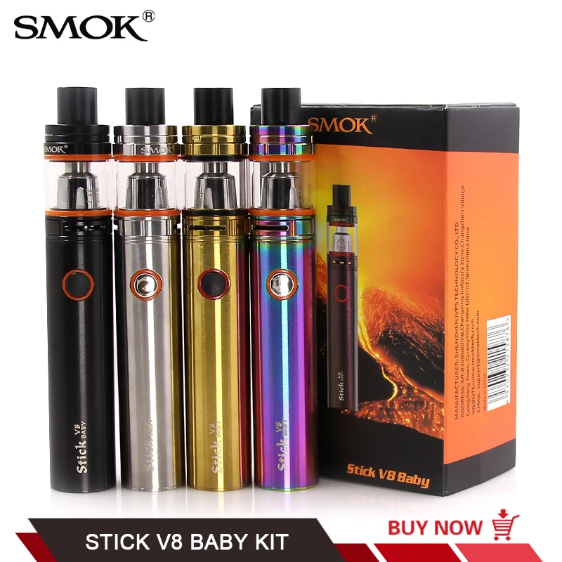 100% Оригинальный Smok Stick V8 Детский комплект с TFV8 детский бак 2000 мАч встроенный