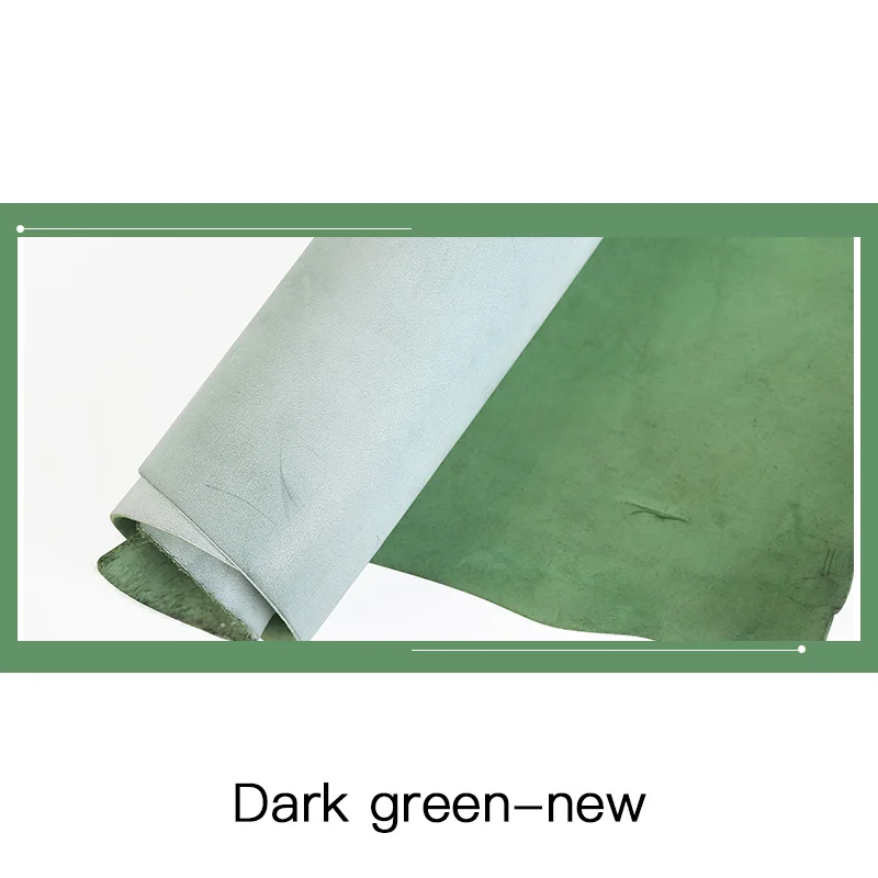 Dark green-new WUTA туман воск Воловья кожа шт цветной veg-дубления кожаный материал воск полировка готовая прочная и винтажная DIY подлинное кожевенное ремесло - Цвет: Dark green-new