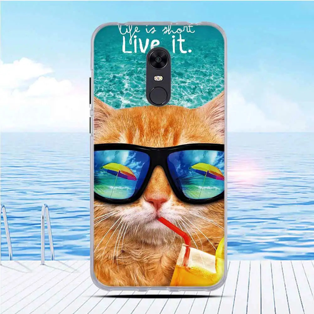 Phone Cases For Xiaomi Redmi 5 Plus Case Soft Silicone Cover Note Global Printing | Мобильные телефоны и аксессуары