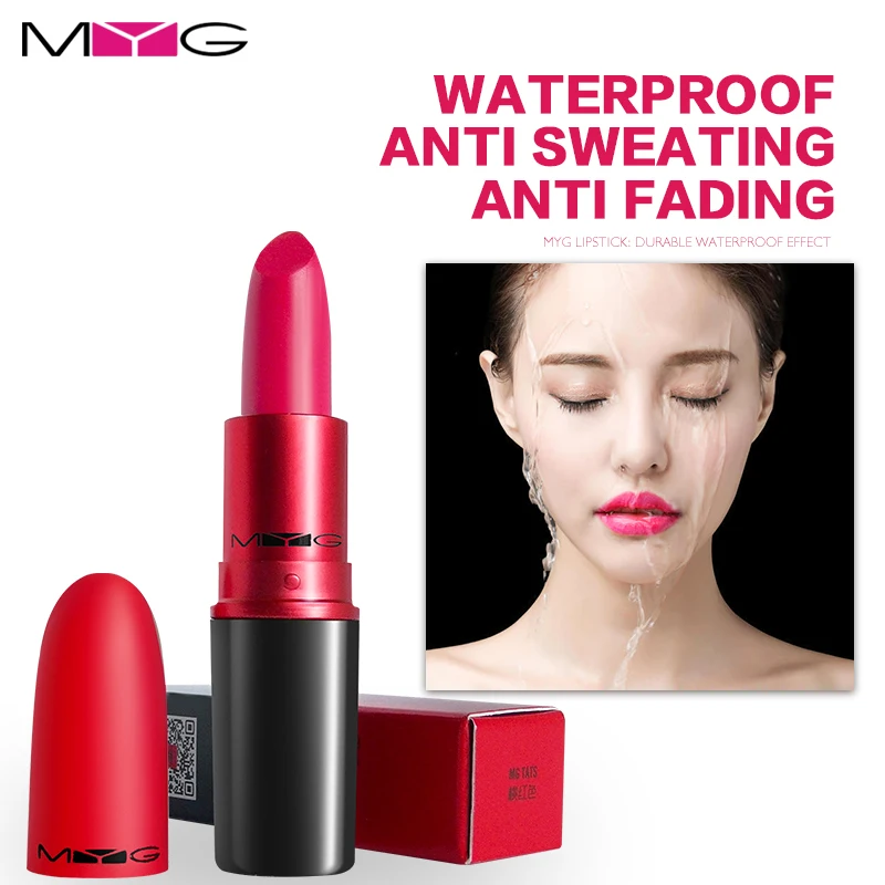 MYG 9 цветов матовая фотовспышка водонепроницаемая длинная фотовспышка|makeup lip