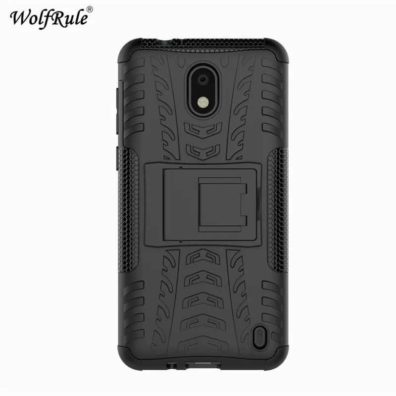 Чехол WolfRule с двойным слоем брони из силикона TPU со стендом для Nokia 2, 5,0 дюймов.