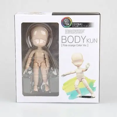 Q version of the cartoon art sketch doll model human body joint moving ferrite Stick a wooden man with plastic | Игрушки и хобби
