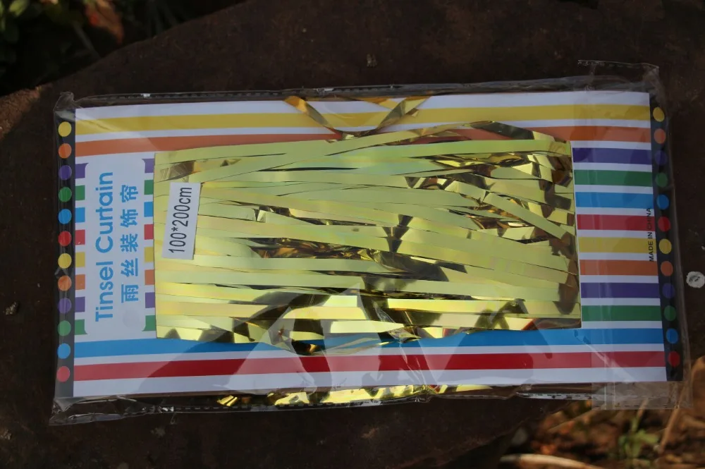 Золотой Металлической Фольги Занавес Фон для День Рождения Photo Booth событие