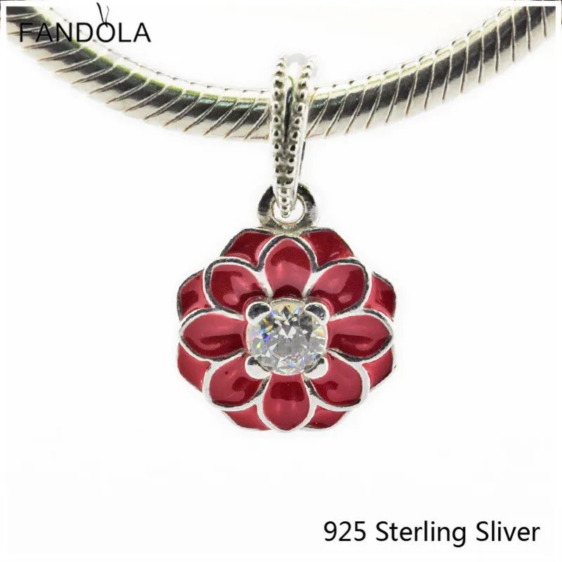 

CKK 925 Sterling Silver Oriental Bloom Hanging Charms Original Beads Fits Bracelets & Bangle DIY Jewelry
