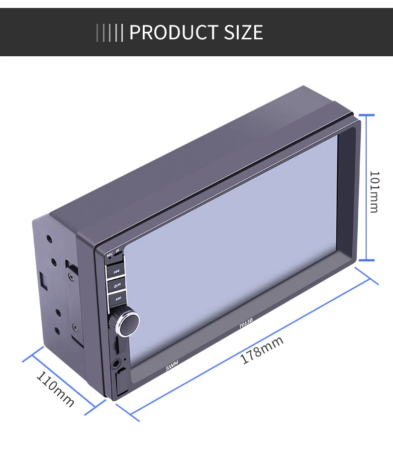 2 din автомобильный радиоприемник " HD плеер с сенсорным экраном mirrorlink Android Carplay MP5 SD/FM/USB/AUX/Bluetooth автомобильный аудио для камеры заднего вида