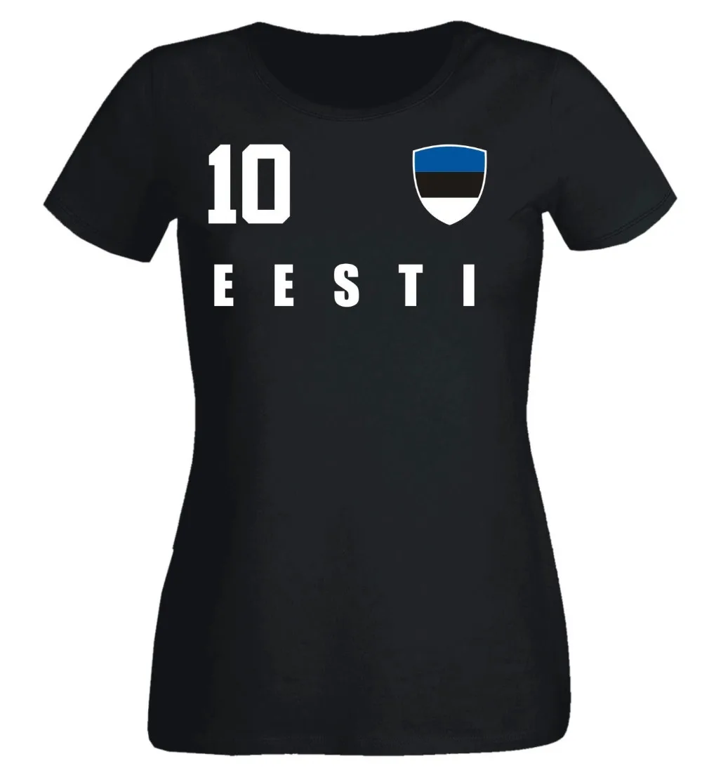 Фото Футболка Estland женская черная с коротким рукавом, 2019 №1