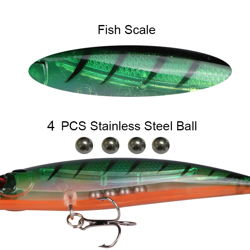 Goture 10 шт./лот 11 см/13.5 г Minnow Рыболовные Приманки Воблеры Crankbait Жесткий