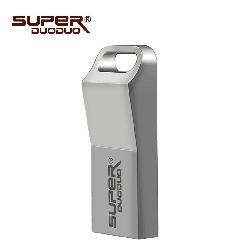 silver Металлический USB флеш-накопитель 32 Гб 64 Гб 128 ГБ usb 2. 0 флеш-накопитель 16 ГБ 8 ГБ 4 ГБ флеш-накопитель высокоскоростной USB накопитель - Цвет: silver