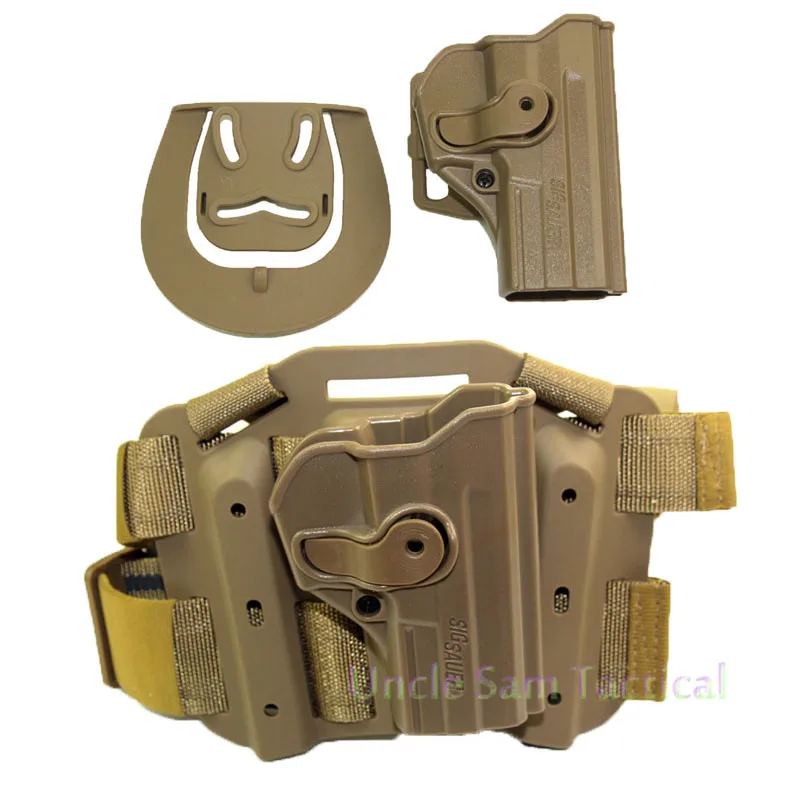 Airsoft Тактические пояса бедра/Боевая кобура пистолета Полимер Сохранение Roto набедренная кобура под правую руку кобура для Sig Sauer Pro SP2022/SP2009