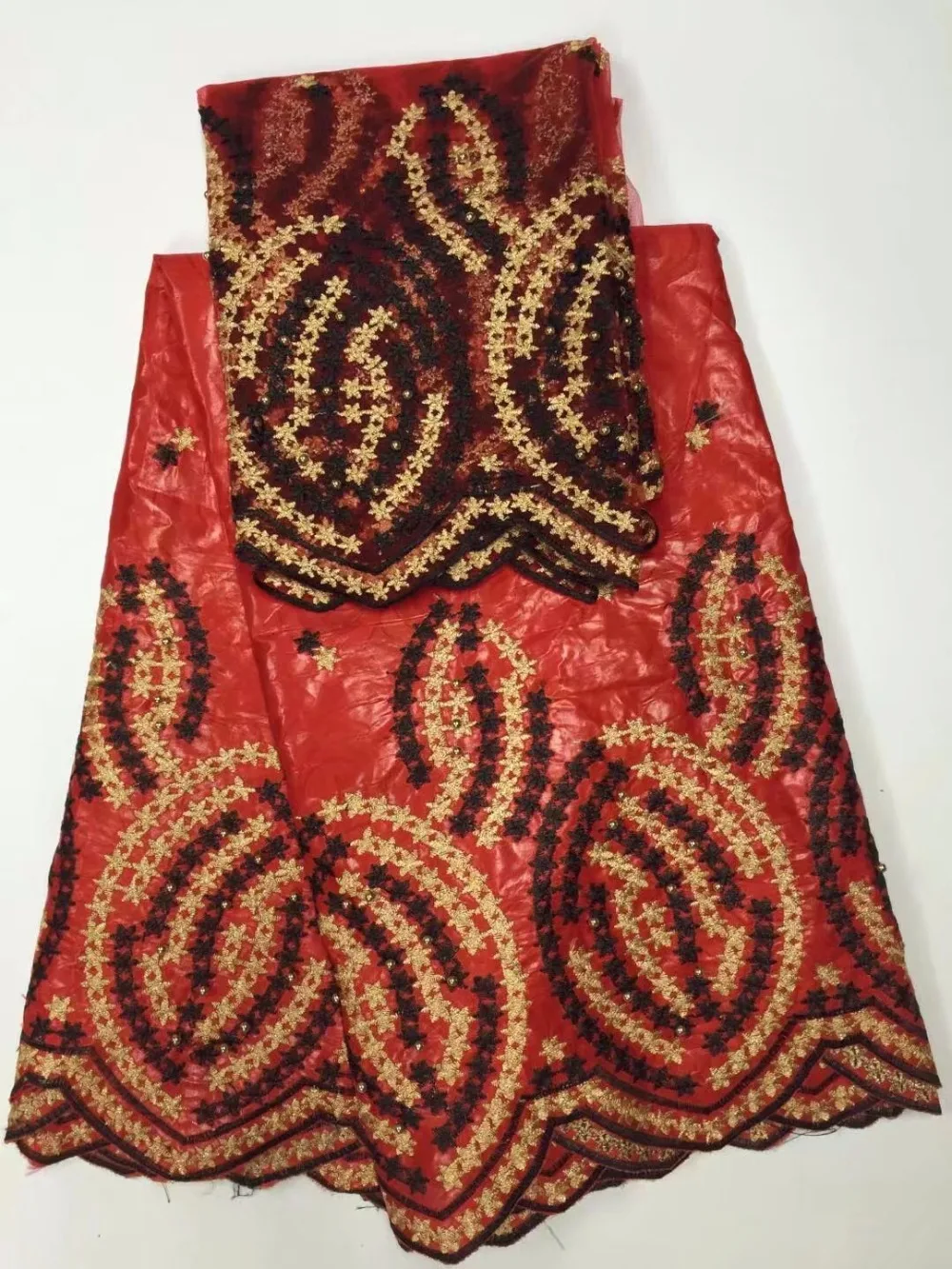 Последняя серия кружева бисер Оптовая Продажа 2017 Африканский лучший хлопок