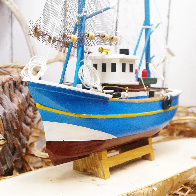 Рыболовная лодка из массива дерева 20 см|craft boat|craft giftcrafts ornament |