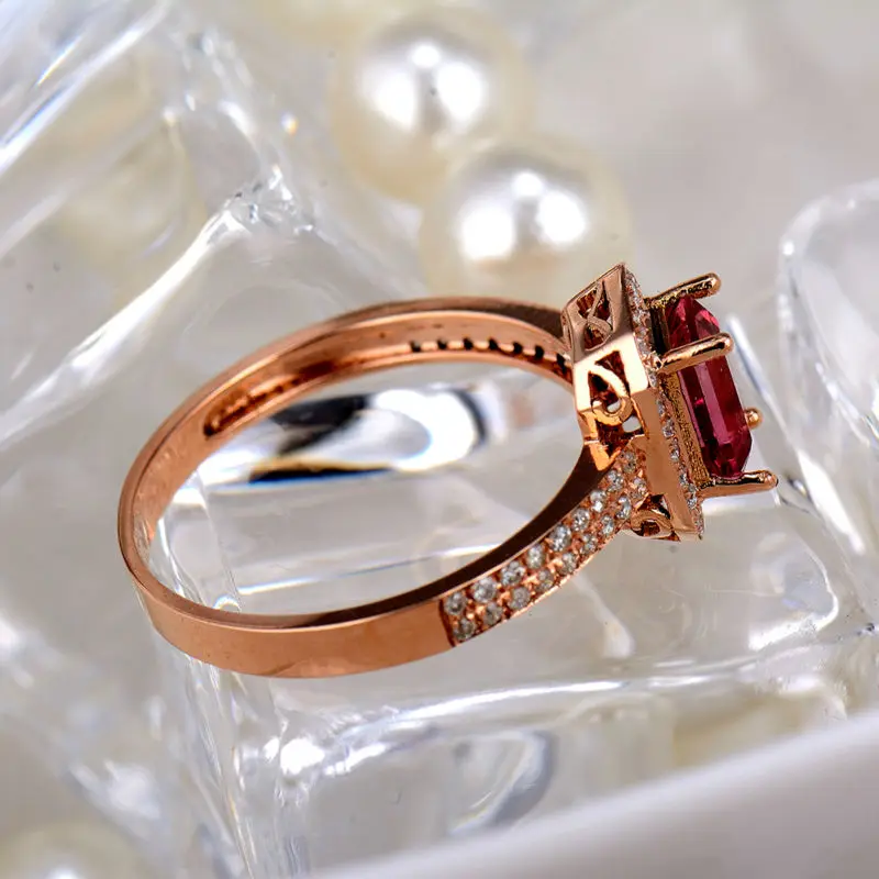 Женское кольцо с натуральным турмалином 4 Х6 мм | Украшения и аксессуары