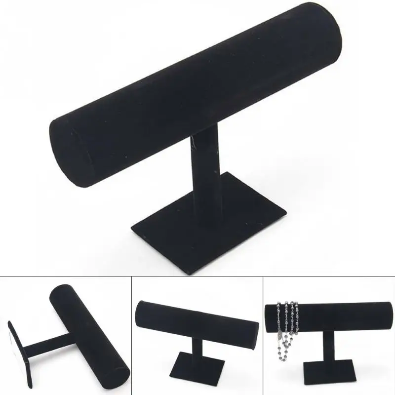 Органайзер для ювелирных изделий Черный Бархатный браслет цепь часы t бар стойка