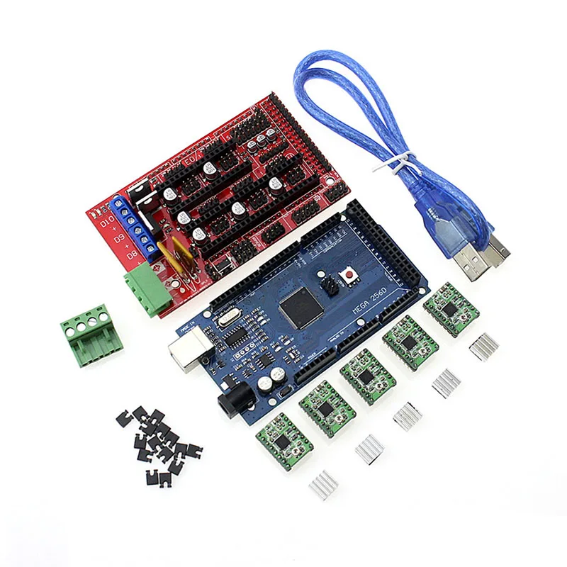 НОВЫЕ комплекты для 3D-принтеров Ramps 1 4 Mega 2560 2004 ЖК-экран A4988 | Компьютеры и офис