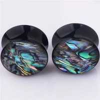 2pcs acrylic punk abalone ear plugs tunnels flesh expansions piercing shell earring gauges ear expanders body jewelry party gift