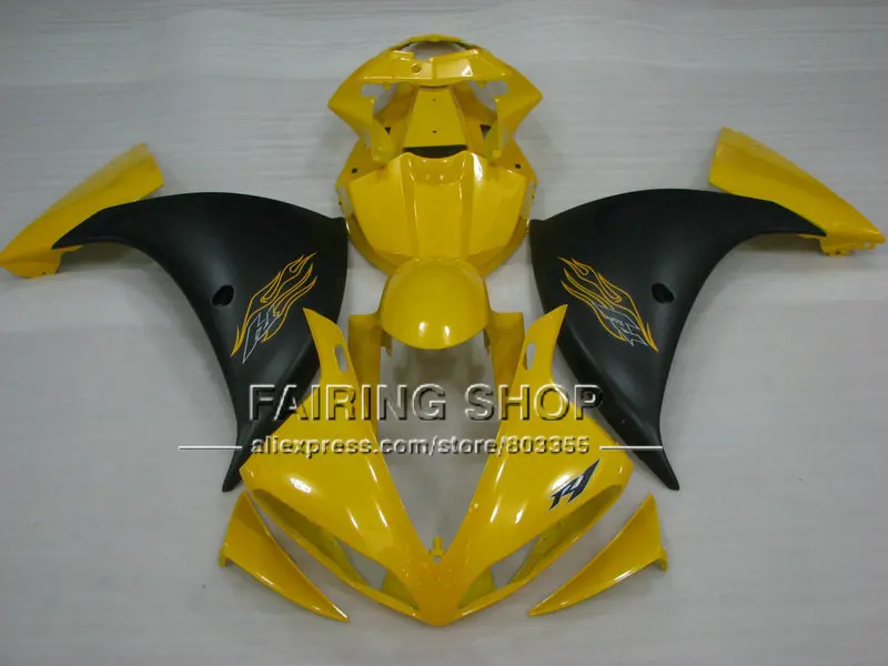 Обтекатели для мотоциклов YAMAHA ABS YZF R1 09 10 11 12 yellow YZF1000 2009 2010 2011 + 7 подарков |
