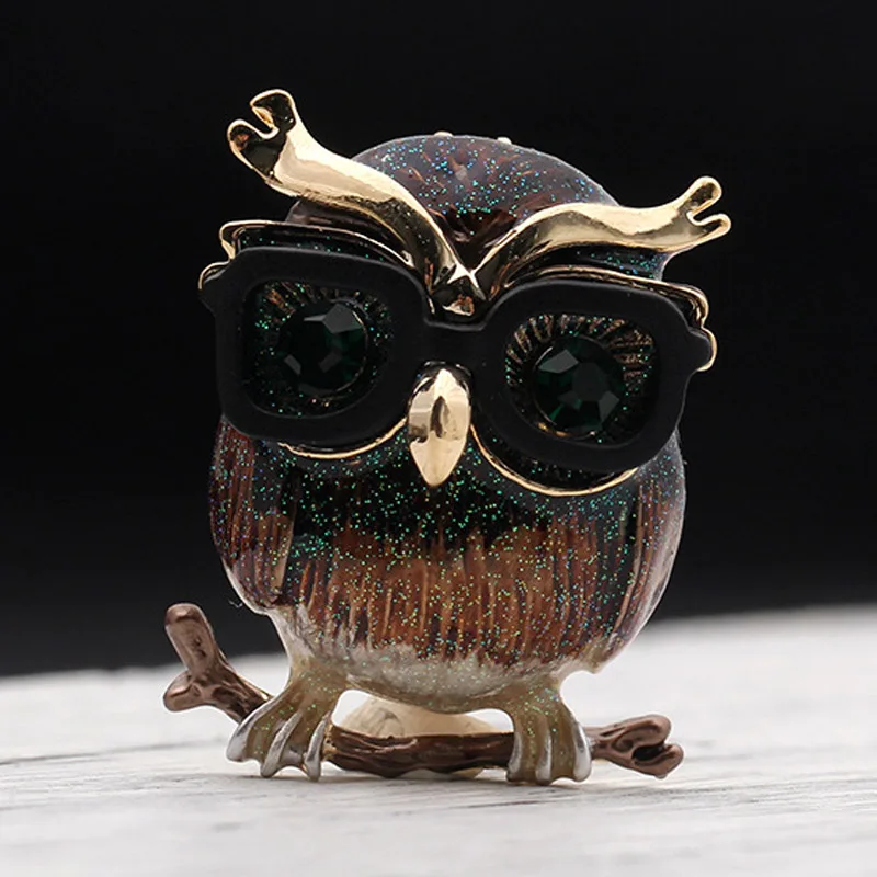 Blucome милые эмаль филин броши для мужчин ювелирные изделия Идеальный с героем из