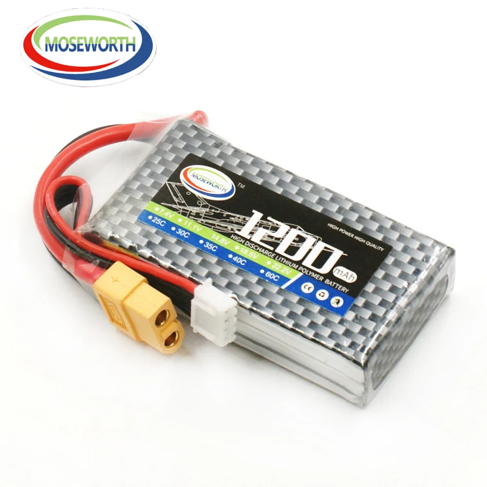 2 шт./упак. 3S 11 1 V 1200 мА/ч 40C RC самолет LiPo Батарея для вертолет Квадрокоптер Дрон