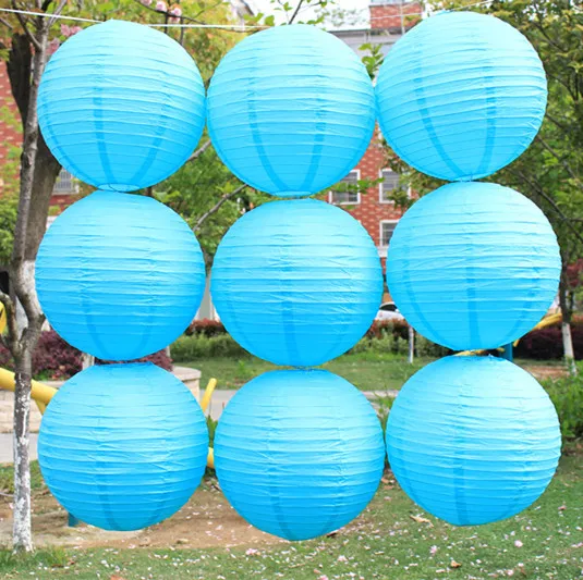 10 штук/лот 12 дюймов (30 см) европейские синие цвета китайские бумажные фонарики для дома, школы, украшения свадебного места.