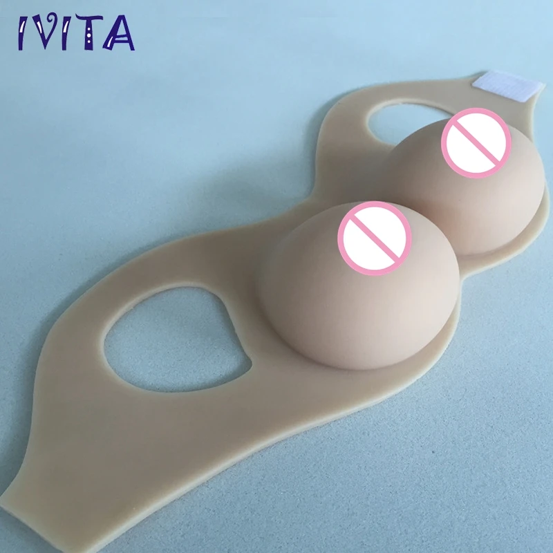 

IVITA 6000g Beige Silicone Breast Forms Big Large Huge Breast Form Fake Boobs For Crossdresser Transgender Mastectomy Enhancer