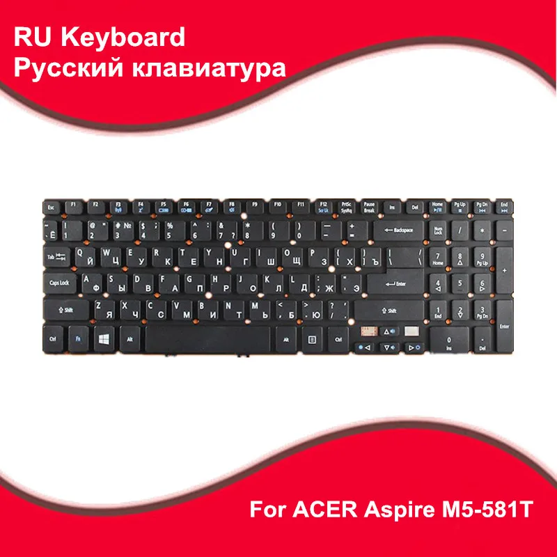 Русская клавиатура для acer Aspire M3 M5 581T 581G 581PT 581TG 581PTG черная с русским алфавитом|m3 e30|m3