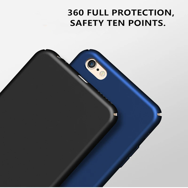 VOONGSON For iphone 5s SE 6 6s 7 Plus Coroful Sets of Hard PC Case+Ring Shelf Support 360 Degree Matt Plating Mobile Phone Cases |