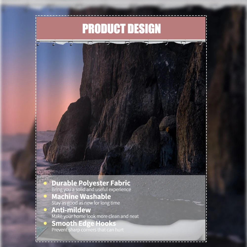 Экологичная занавеска для душа полиэфирная Штора ванны из полиэстера