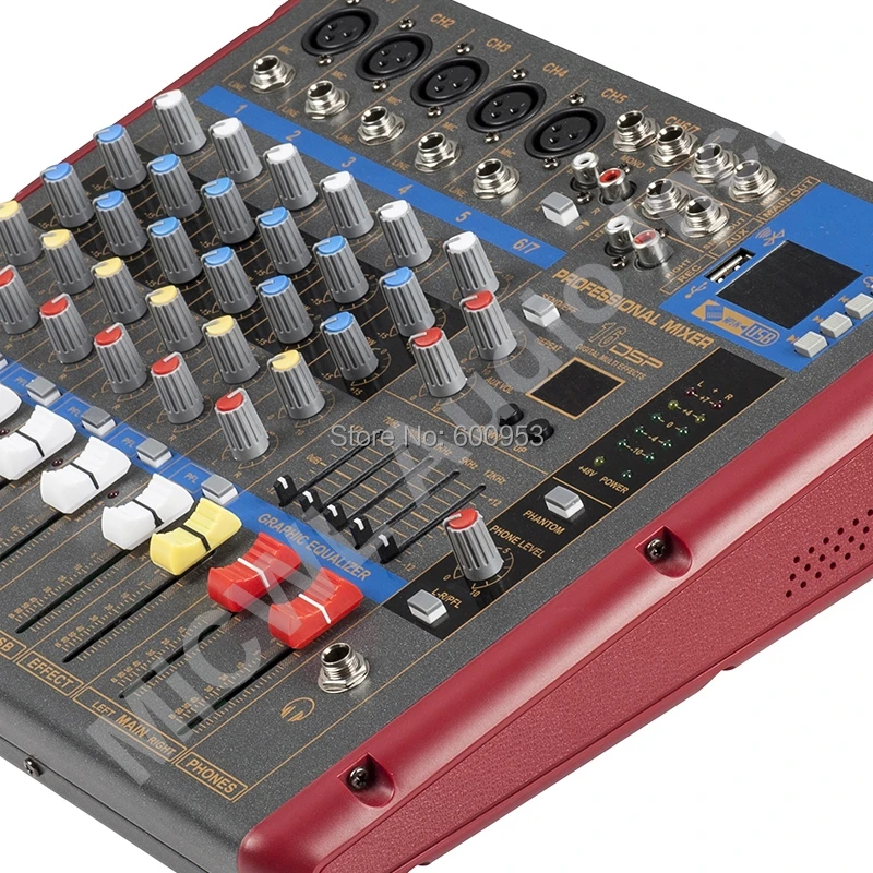 Профессиональный красный серый 7 полосный домашний Миксер для караоке