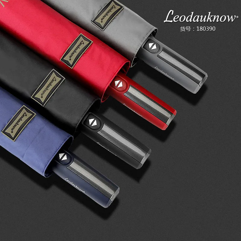 Leodauknow новые большие модные высококачественные бизнес зонты для 4 цветов мужские