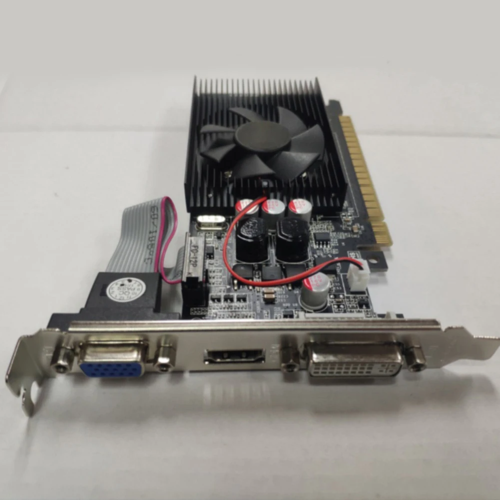 PC Accessories Office DVI VGA Game Host Desktop HDMI PCI-E 2GB DDR3 64BIT Graphics Card High Definition Computer CD Dirver |