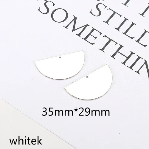 whitek Полые пористые полукруглые гвоздики diy аксессуары ручной работы для сережек и сережек, завернутых материалом - Цвет: whitek
