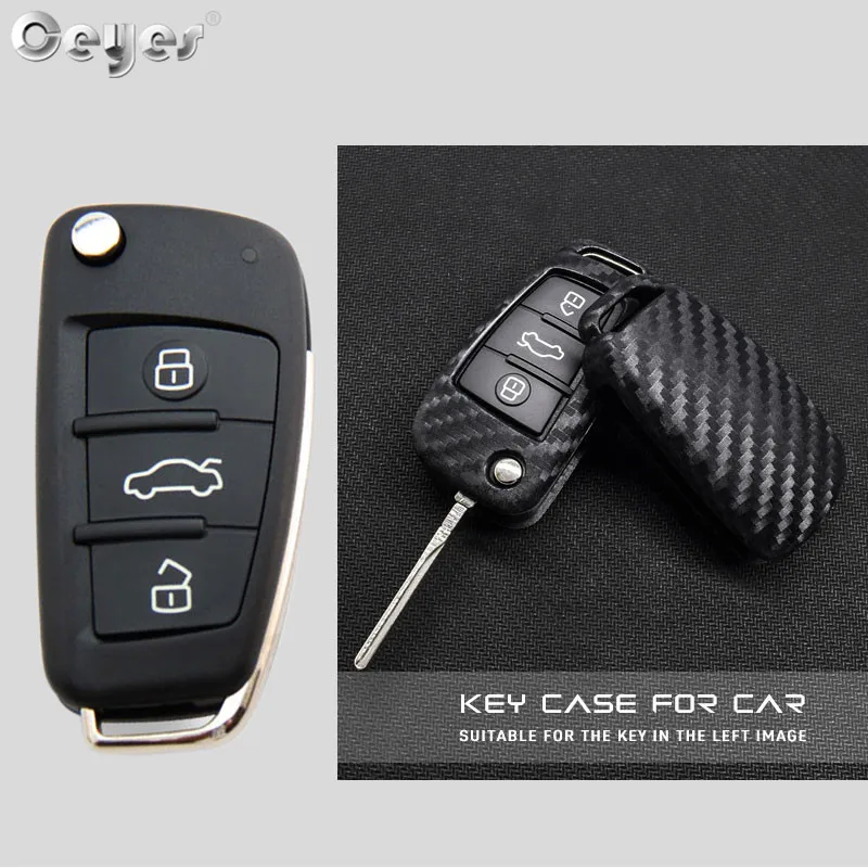 Чехол для автомобильного ключа Ceyes из углеродного волокна чехол держатель Audi C200 A3