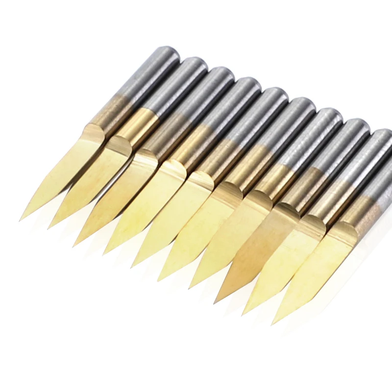 10 шт./компл. Титан с покрытием на печатной плате гравировочные биты карбида