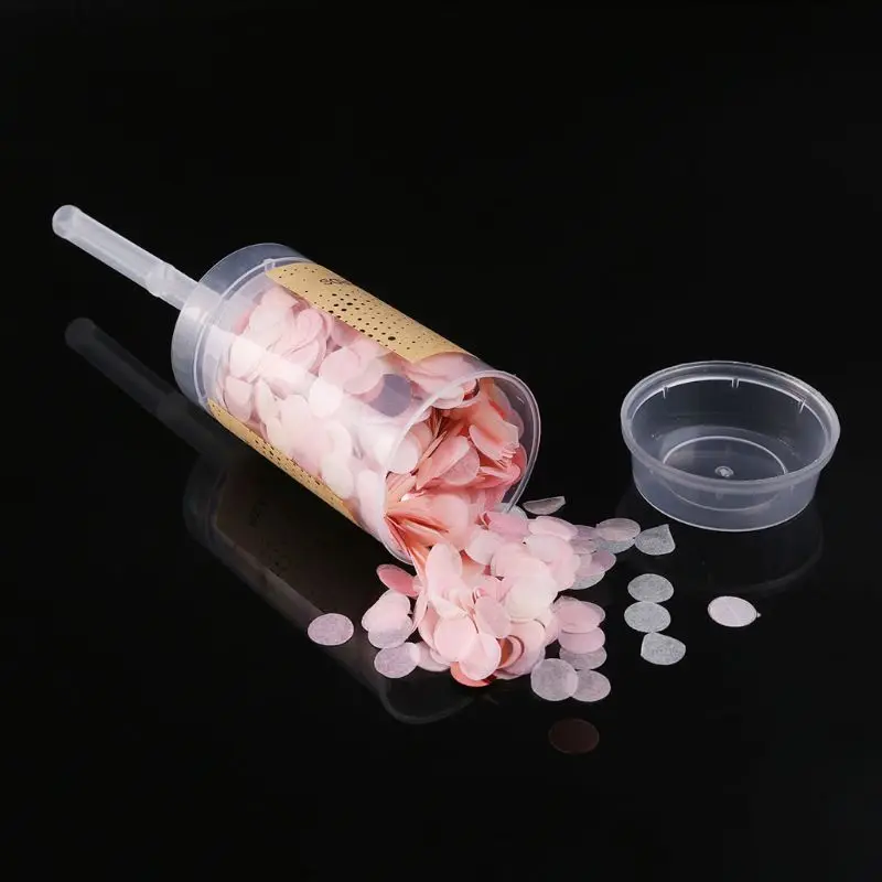 Круглая конфетти-блестки Push Pop Контейнер Свадьба День рождения Годовщина партия