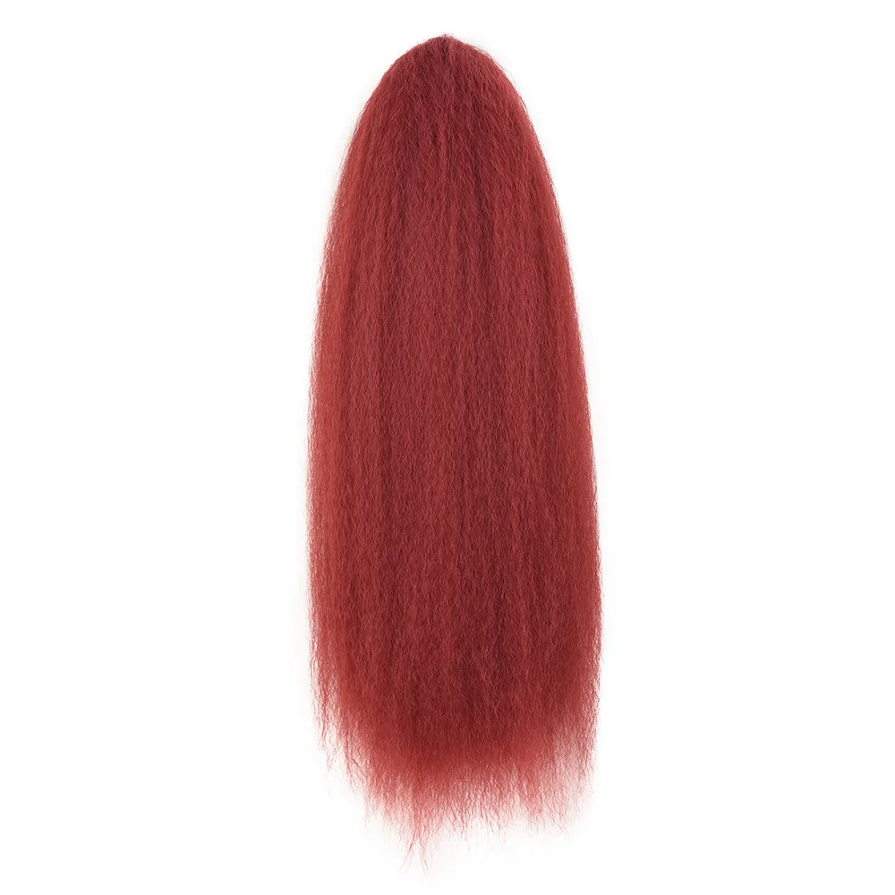 Jeedou прямые волосы Yaki конский хвост шнурок Updos хвосты 55 см 100 г Черный Коричневый синтетические волосы для наращивания пушистые Haipieces