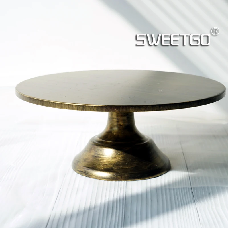 Новое поступление винтажная Золотая подставка для торта 10 дюймов/12 дюймов