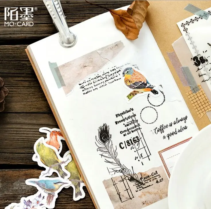 45 шт./упак. красивые птицы декоративные наклейки DIY планировщик для скрапбукинга